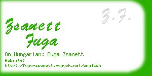 zsanett fuga business card